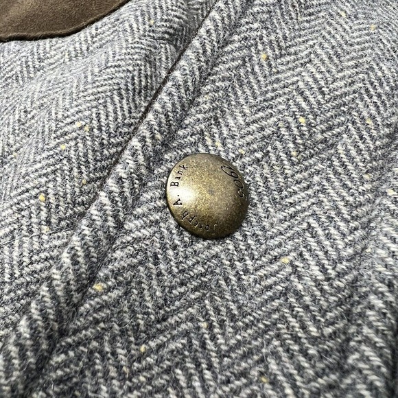 Jos A Bank Quilted Vest Herringbone Wool Blend Collar Buckle Men 1X Big & Tall - Picture 6 of 10